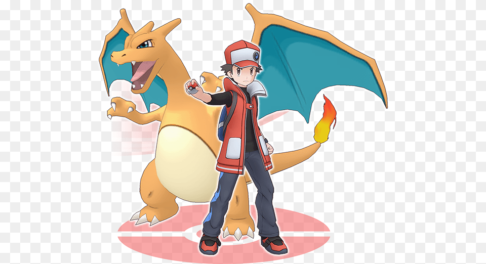 Red And Charizard Trainer Red Pokemon Masters, Baby, Person, Book, Comics Free Transparent Png