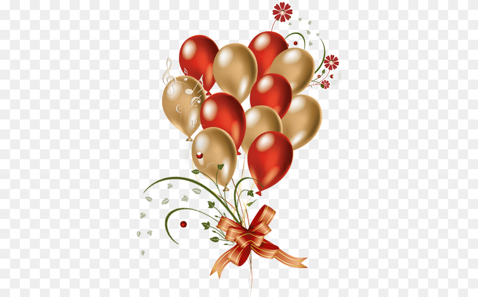 Red And Gold Birthday Balloons, Art, Balloon, Graphics, Floral Design Png