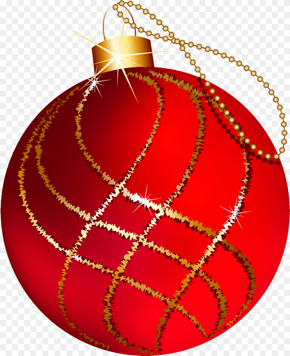 Red And Gold Christmas Ornament, Accessories, Chandelier, Lamp Free Png Download