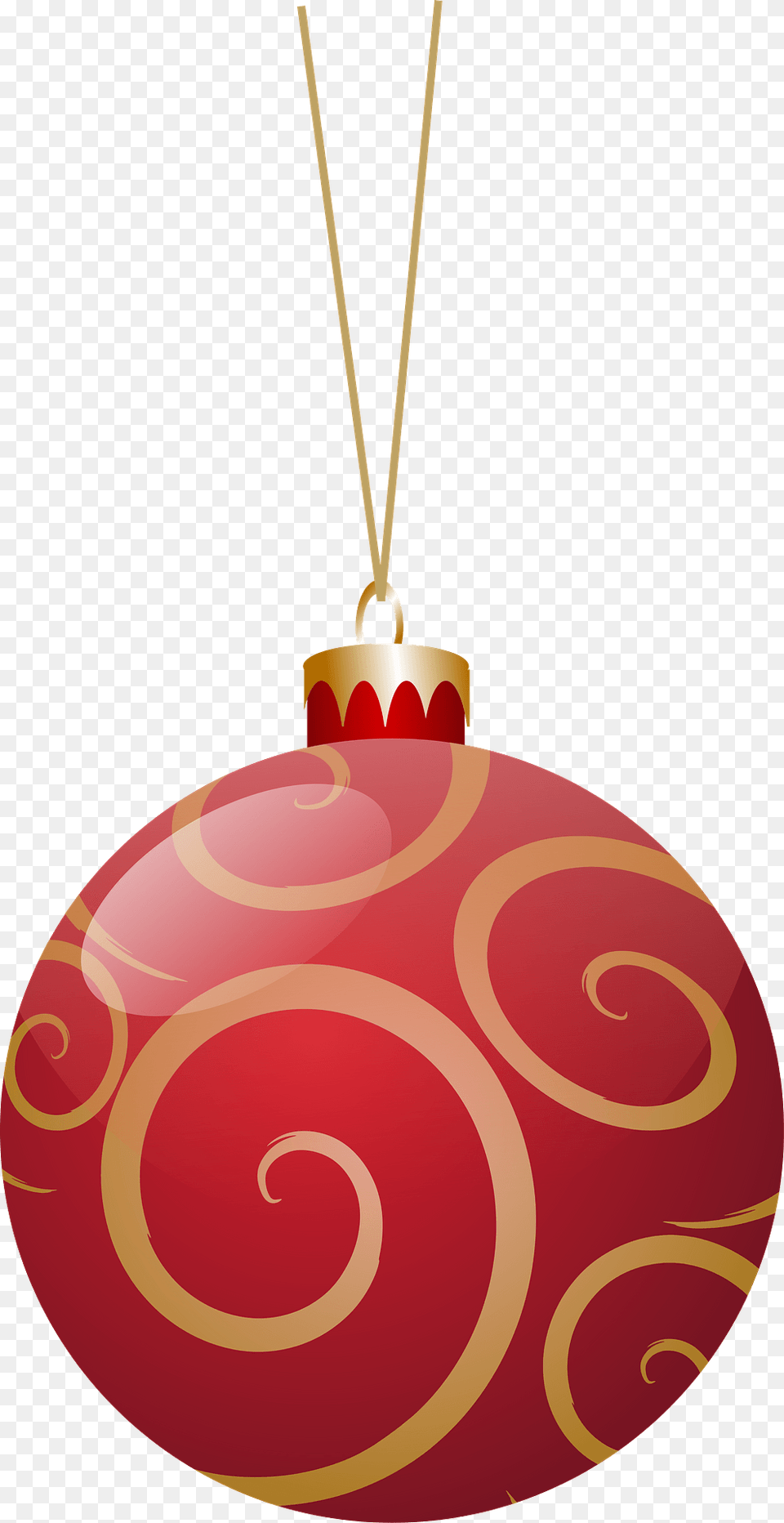 Red And Gold Christmas Tree Ornament Clipart, Accessories, Pendant, Dynamite, Weapon Free Png Download
