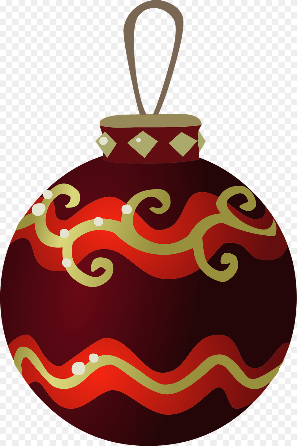 Red And Gold Christmas Tree Ornament Clipart, Accessories, Dynamite, Weapon Free Png Download