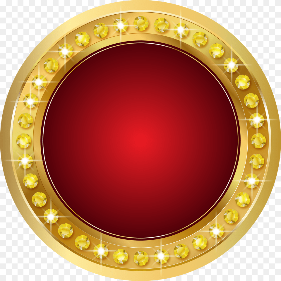 Red And Gold Gold Circle Free Transparent Png