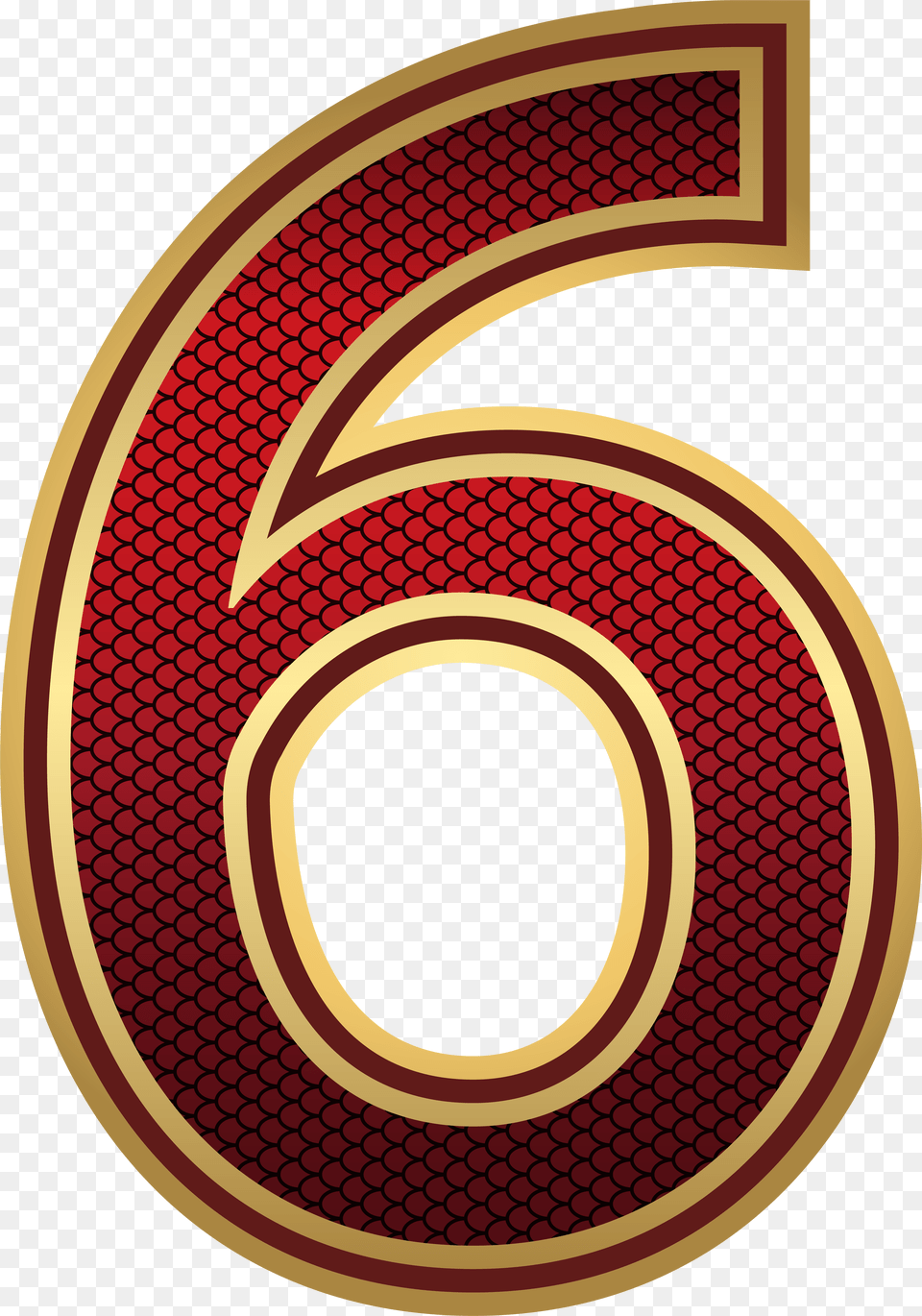 Red And Gold Number Six Image Gallery Yopriceville Six Number, Symbol, Text, Disk Free Png