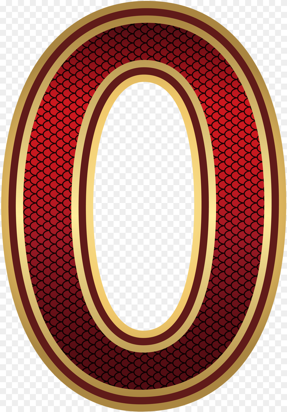 Red And Gold Number Zero, Home Decor, Rug, Disk Free Png Download
