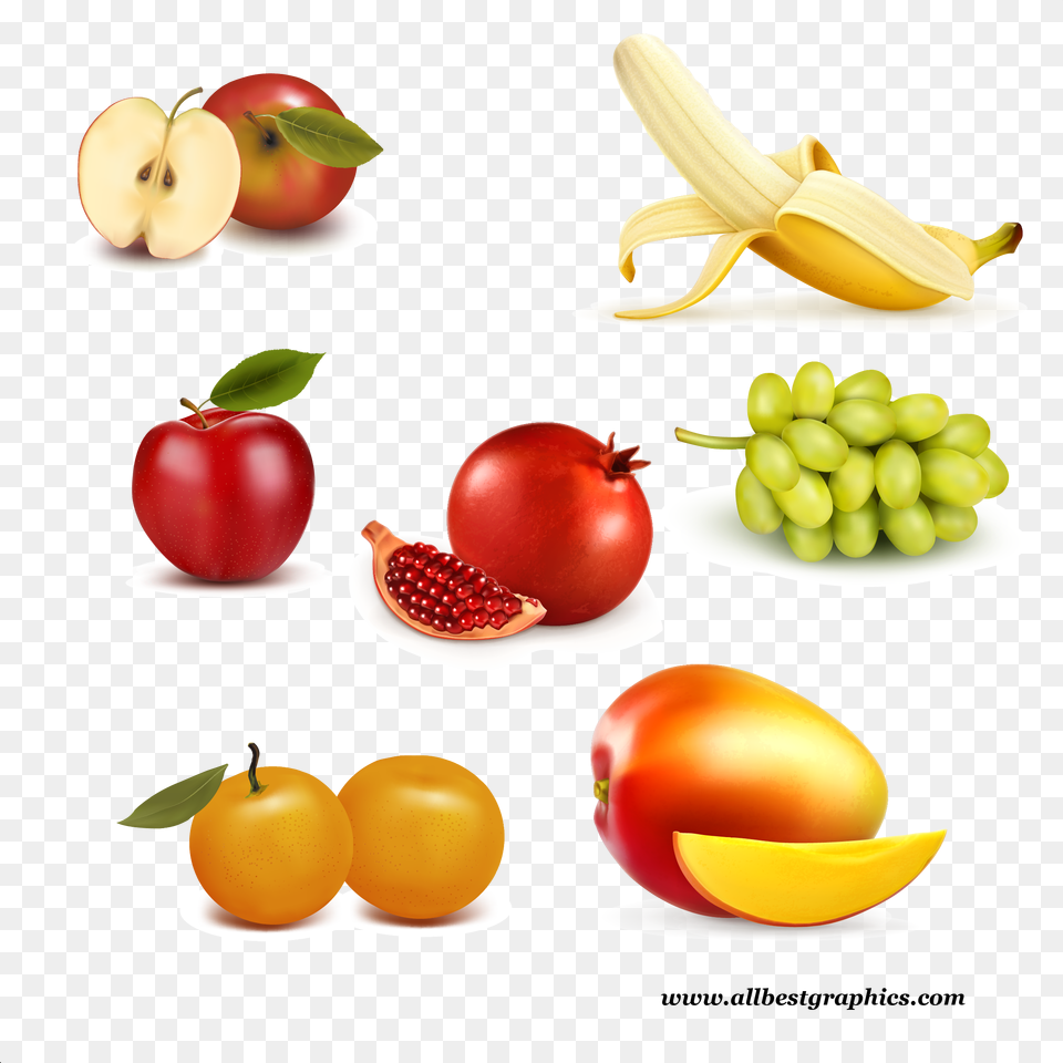 Red And Green Apple With Leaf, Food, Fruit, Plant, Produce Png