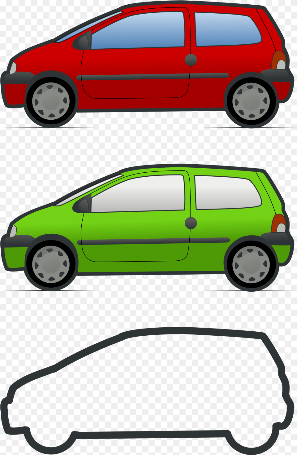 Red And Green Car Icon Clipart Car Clipart Small, Alloy Wheel, Vehicle, Transportation, Tire Free Transparent Png