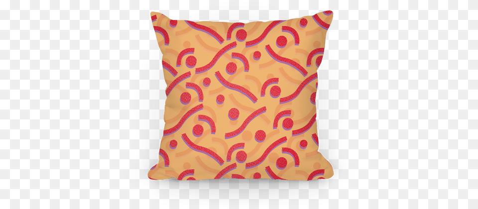 Red And Orange 9039s Pattern Pillow Red, Cushion, Home Decor, Diaper Png