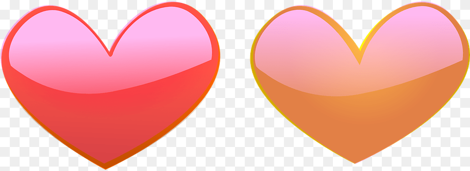 Red And Orange Hearts, Heart Free Png