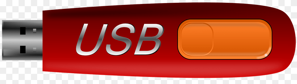 Red And Orange Usb Drive Clipart Free Transparent Png