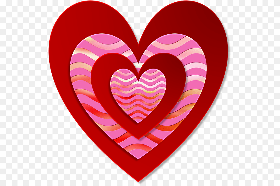 Red And Pink Heart, Food, Sweets Free Png
