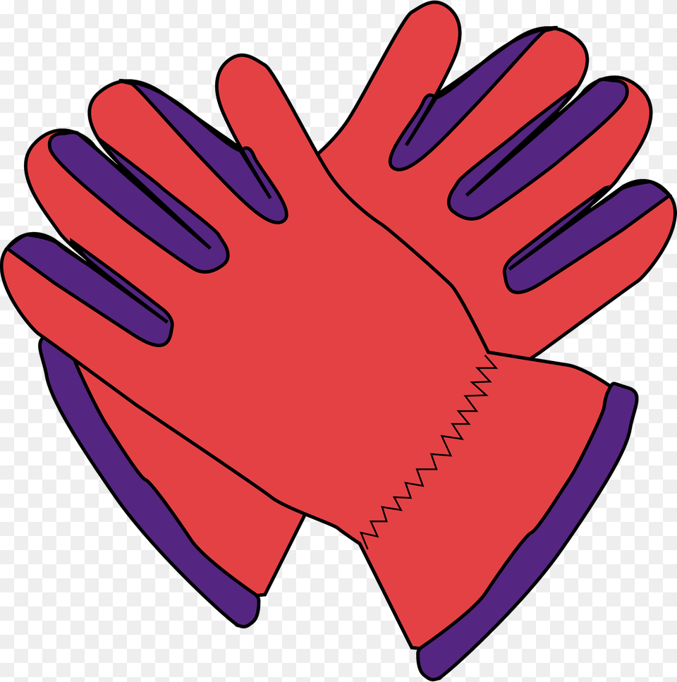 Red And Purple Gloves Clipart, Baseball, Baseball Glove, Clothing, Glove Free Png