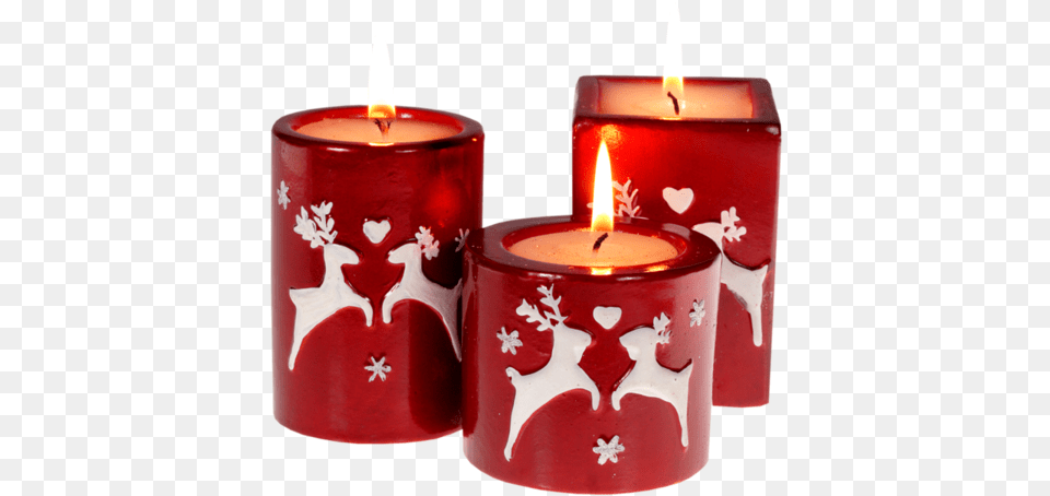 Red And White Christmas Candles Adventsgre 3 Advent 2019, Candle, Food, Ketchup Free Png Download