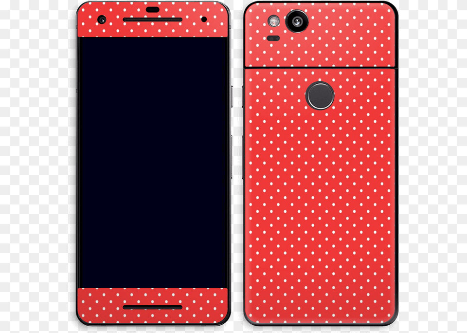 Red And White Dots Skin Pixel Smartphone, Pattern, Electronics, Mobile Phone, Phone Free Transparent Png