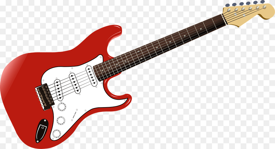 Red And White Electric Bass Guitar Clipart, Electric Guitar, Musical Instrument, Bass Guitar Free Png Download