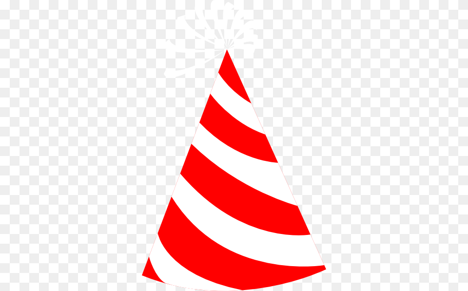 Red And White Party Hat Clip, Triangle, Clothing Png