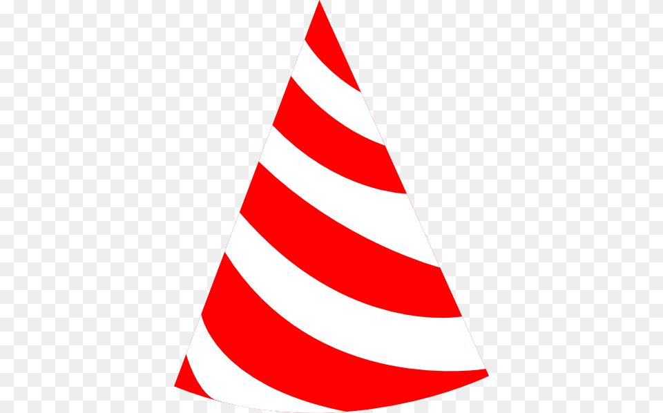 Red And White Party Hat Clip Art, Clothing, Triangle, Cone Png Image