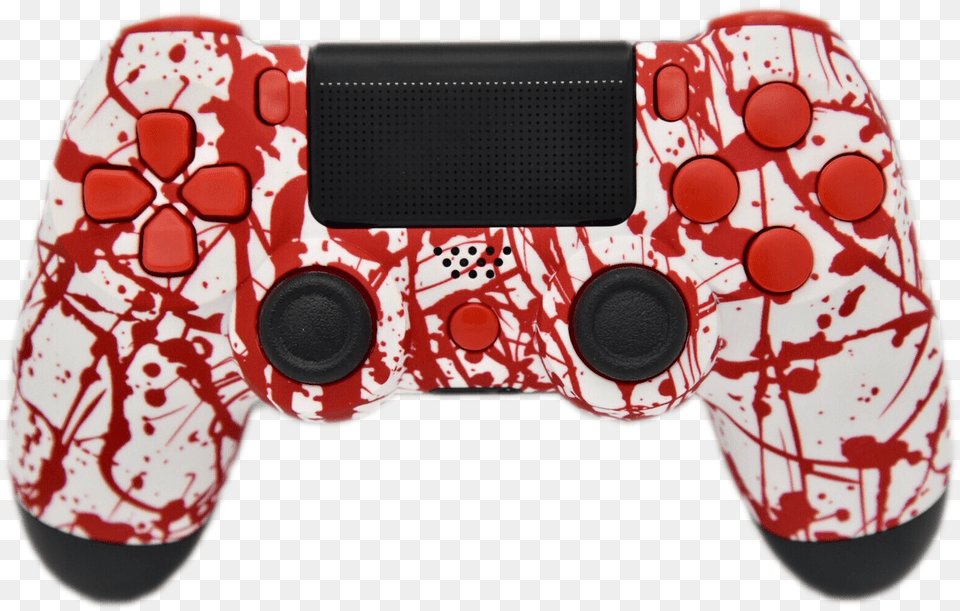 Red And White Ps4 Controller, Electronics, Joystick Png