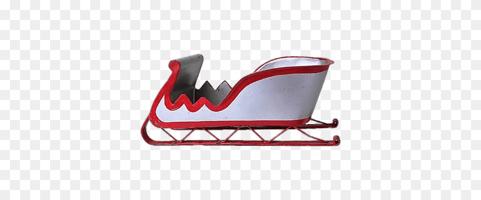 Red And White Sleigh, Furniture, Bed, Sled Free Png Download