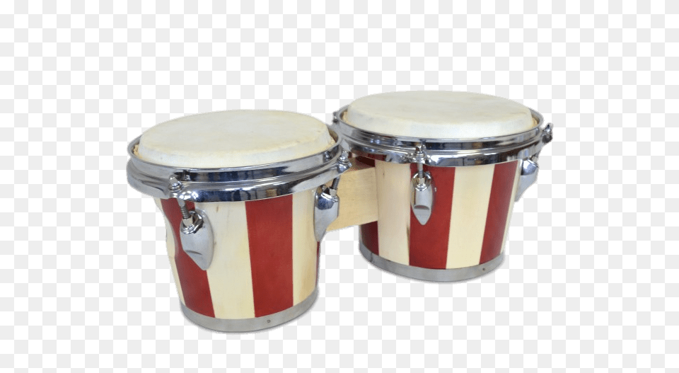 Red And White Striped Bongo Drums, Drum, Musical Instrument, Percussion, Conga Png
