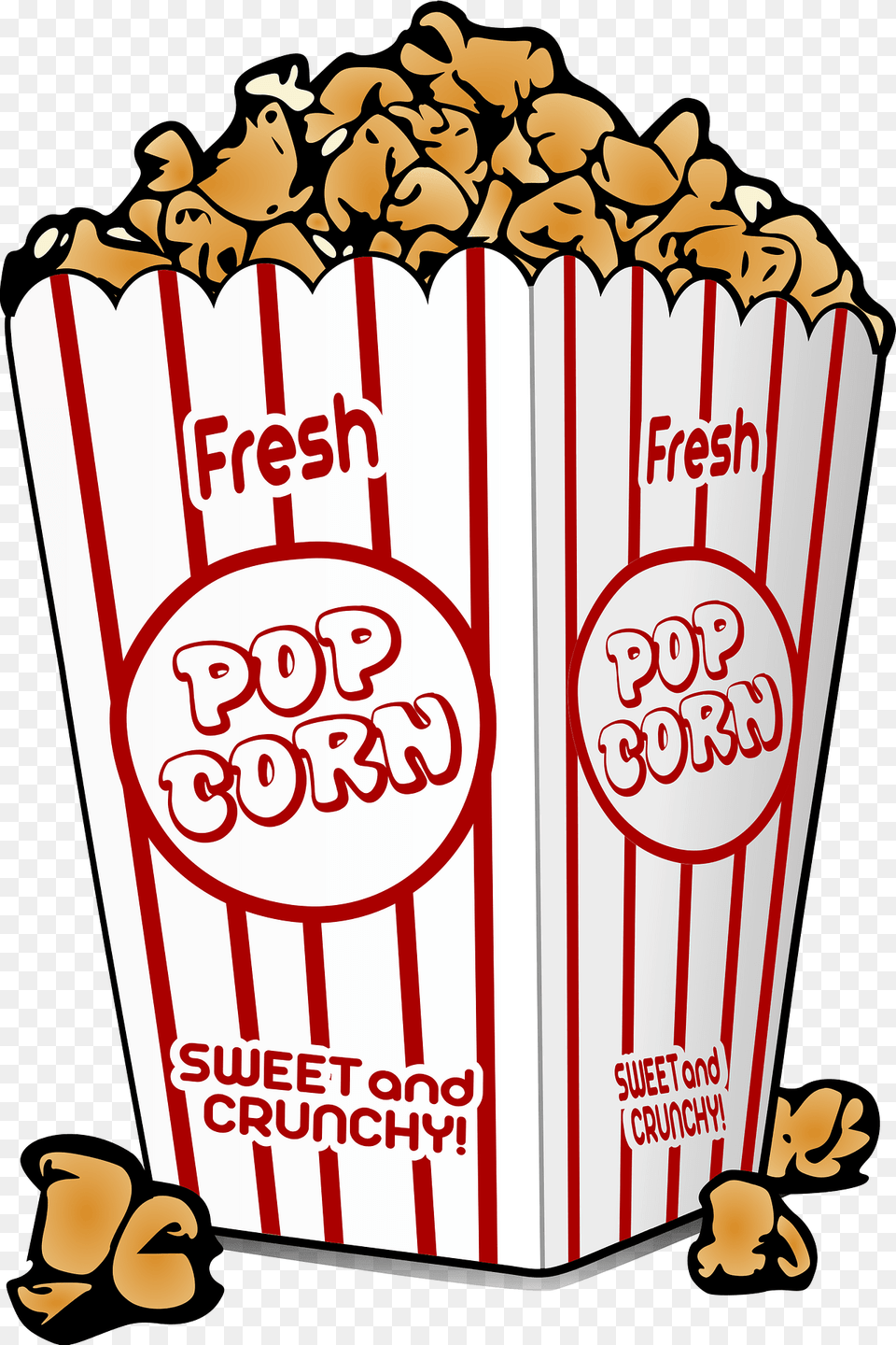 Red And White Striped Carton Popcorn Clipart, Food, Snack, Dynamite, Weapon Free Png