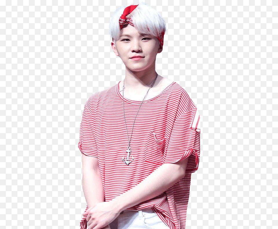 Red And White Stripes Woozi Seventeen Kpop Cute Short Sleeve, Accessories, Necklace, Jewelry, Pendant Free Transparent Png