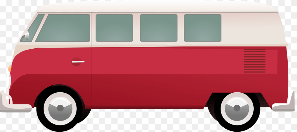 Red And White Volkswagen T1 Van Clipart, Caravan, Transportation, Vehicle, Bus Free Transparent Png