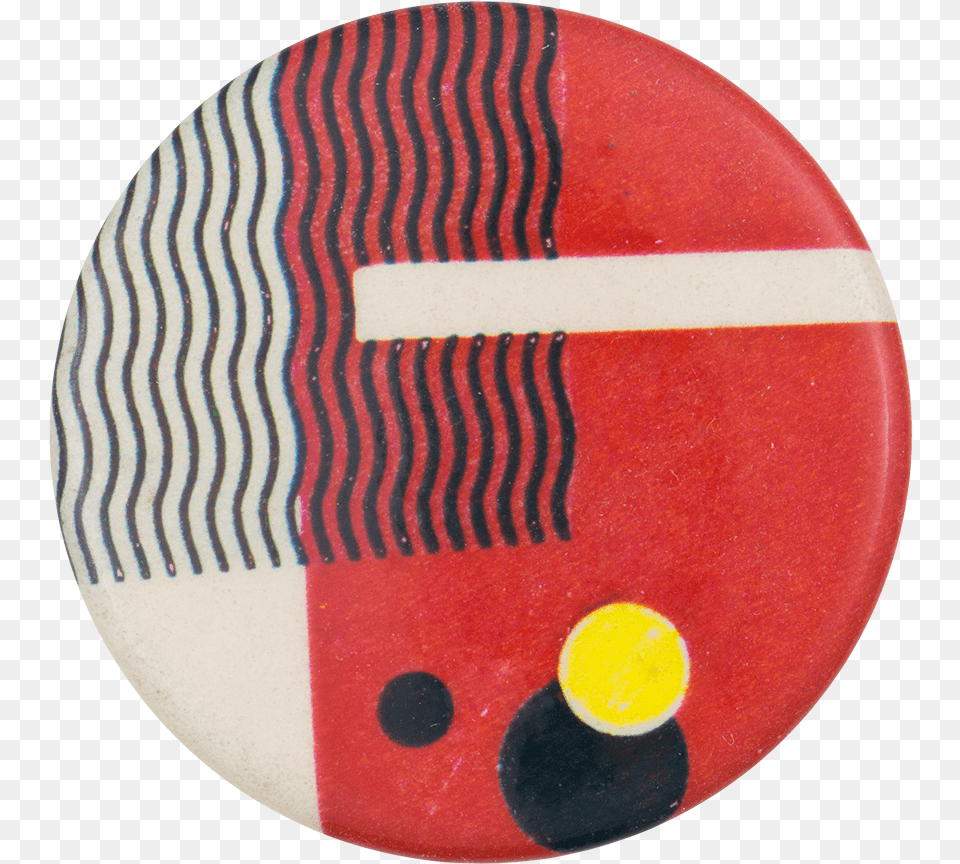 Red And White With Black Wavy Lines Art Button Museum 80s Aesthetic, Badge, Logo, Symbol, Ball Free Transparent Png