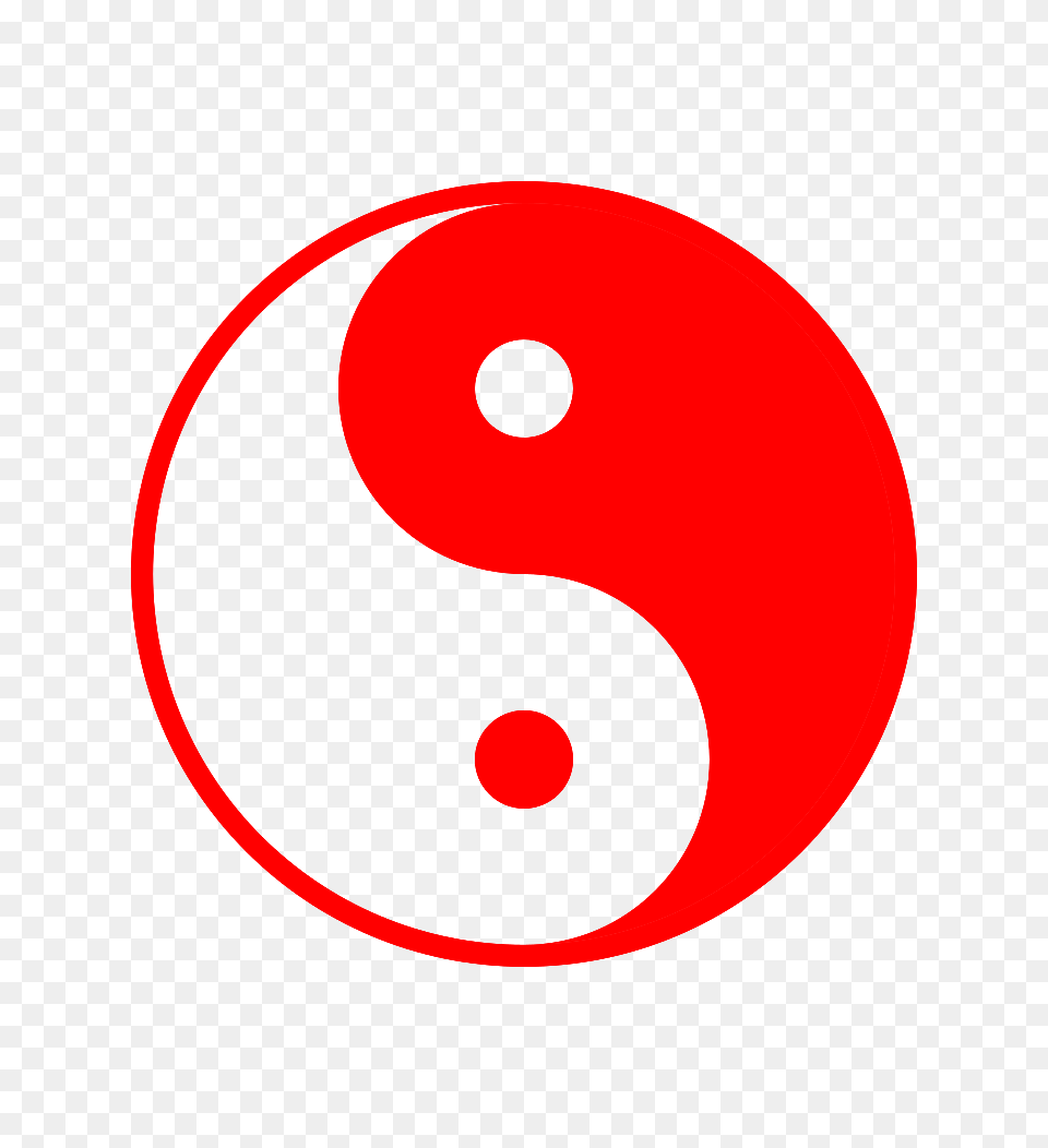 Red And White Yin Yang Symbol, Text, Number, Disk Free Png Download