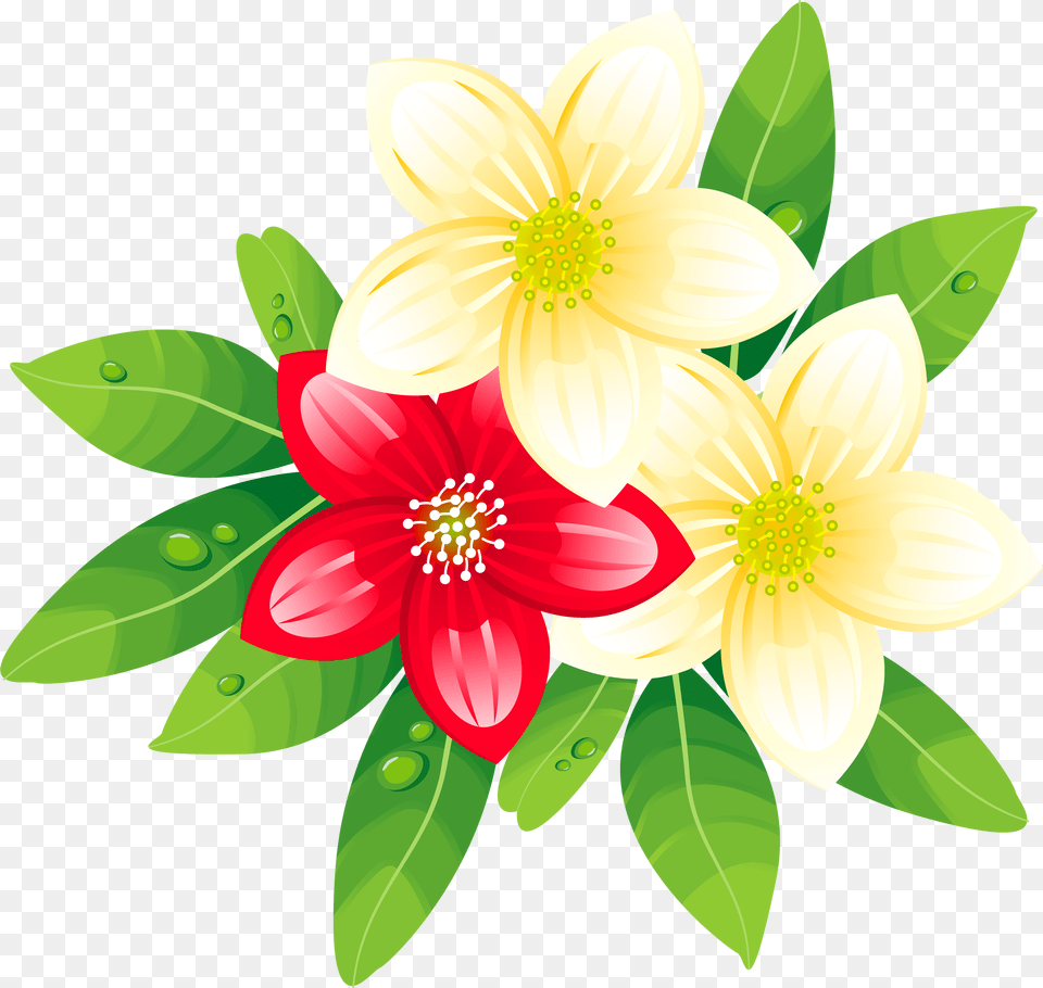 Red And Yellow Exotic Flowers Clipart Red Yellow Flowers, Anemone, Flower, Graphics, Dahlia Png