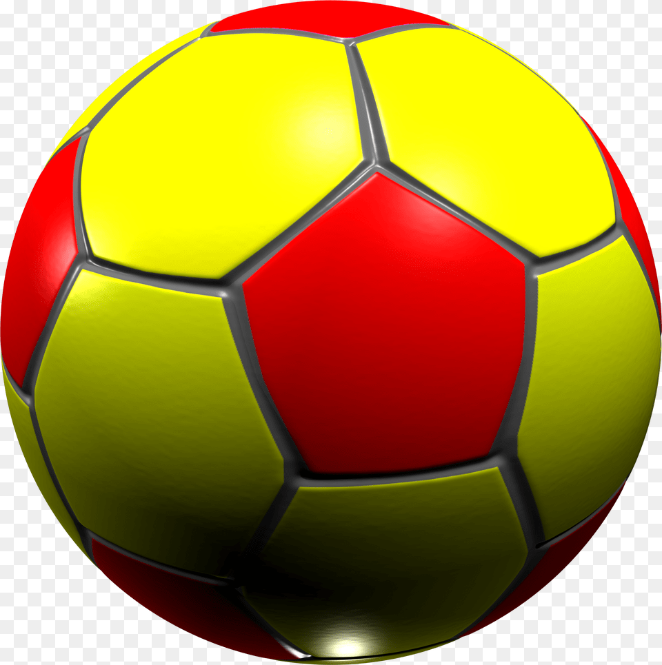 Red And Yellow Football, Ball, Soccer, Soccer Ball, Sport Png Image