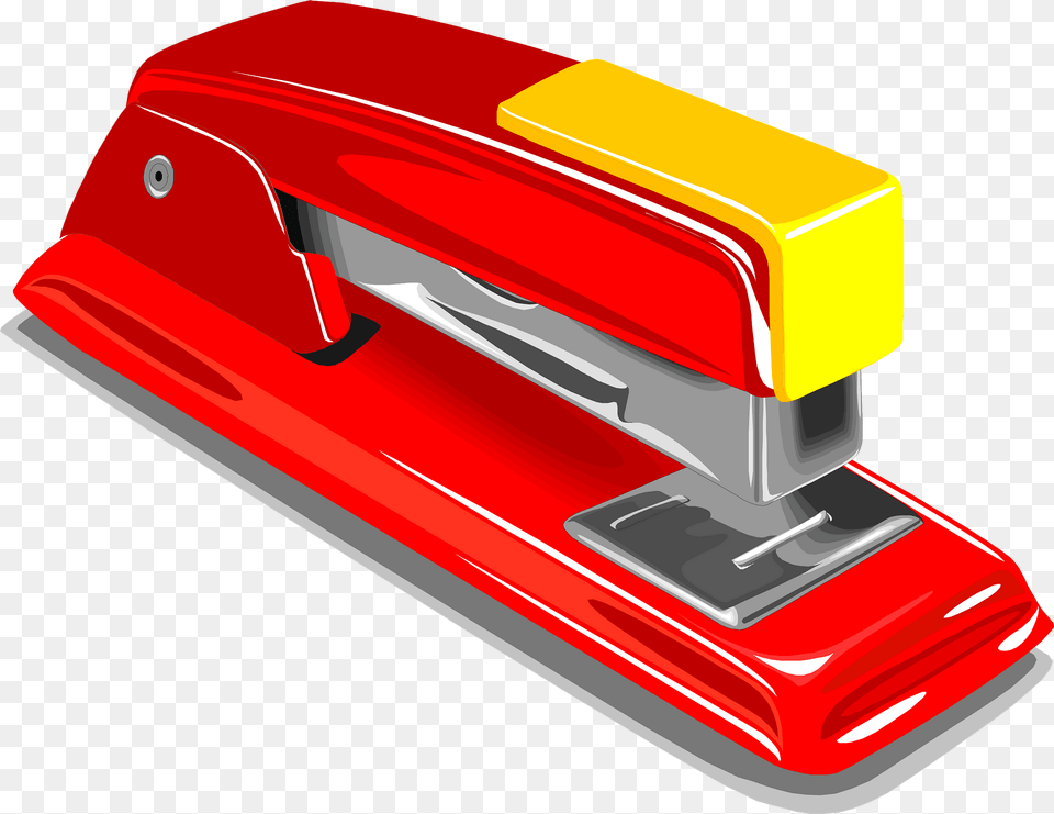 Red And Yellow Stapler Clipart, Device, Grass, Lawn, Lawn Mower Png