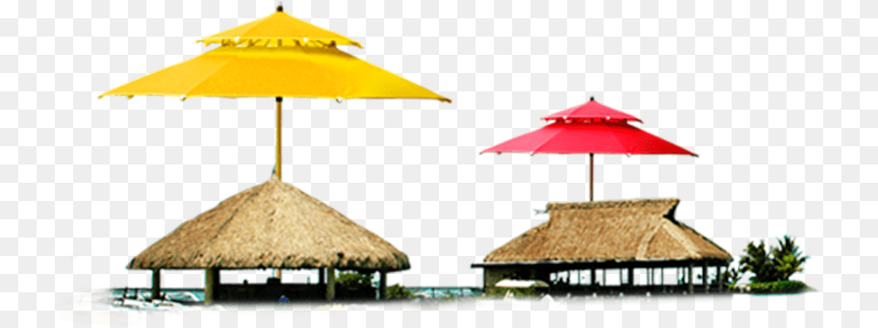 Red And Yellow Summer Huts Image Huts, Outdoors, Canopy, Nature, Rural Png
