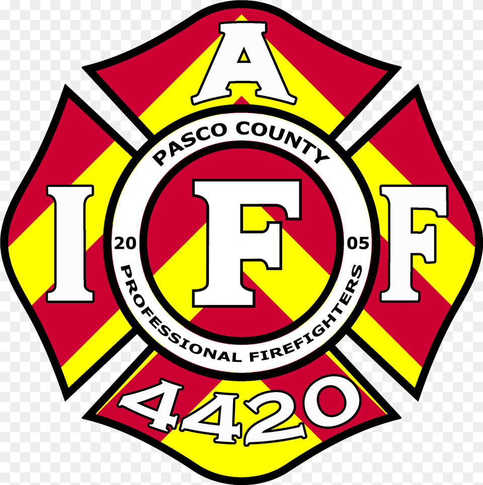 Red Andyellowchevron U2013 Pasco County Professional Firefighters Circle, Badge, Logo, Symbol, Emblem Free Transparent Png