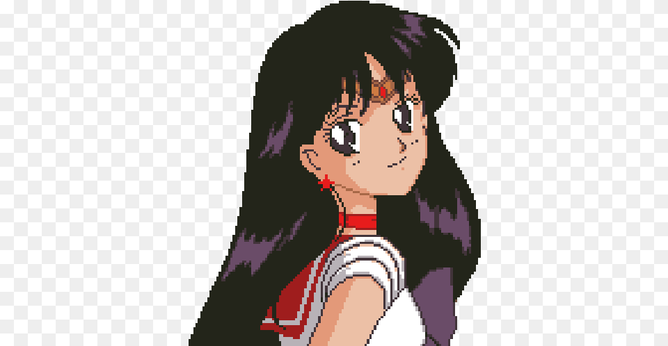 Red Anime Pixel Art Sailor Moon Pixel Anime Gif, Book, Comics, Publication, Baby Png Image