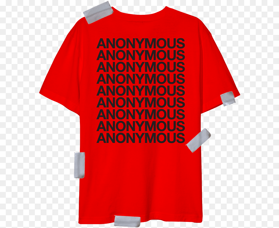 Red Anonymous Teeclass Lazyload Lazyload Fade In Illustration, Clothing, Shirt, T-shirt Free Png