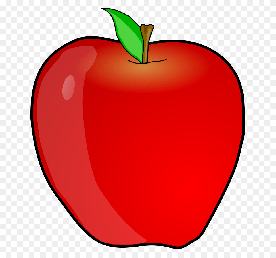 Red Apple Clip Art, Food, Fruit, Plant, Produce Free Png Download