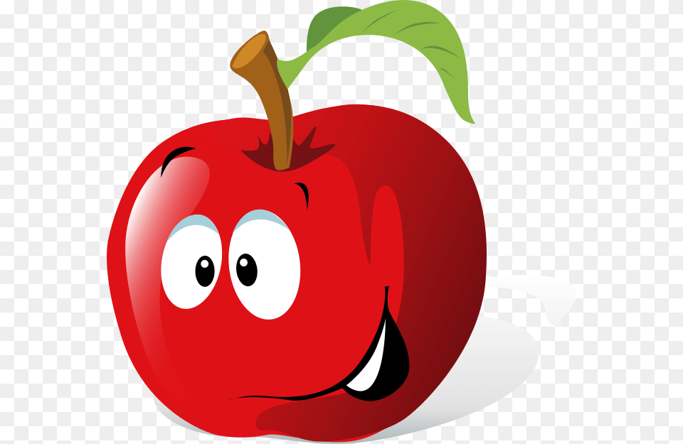 Red Apple Clipart 11 Cartoon Apple Clipart, Food, Fruit, Plant, Produce Free Png Download