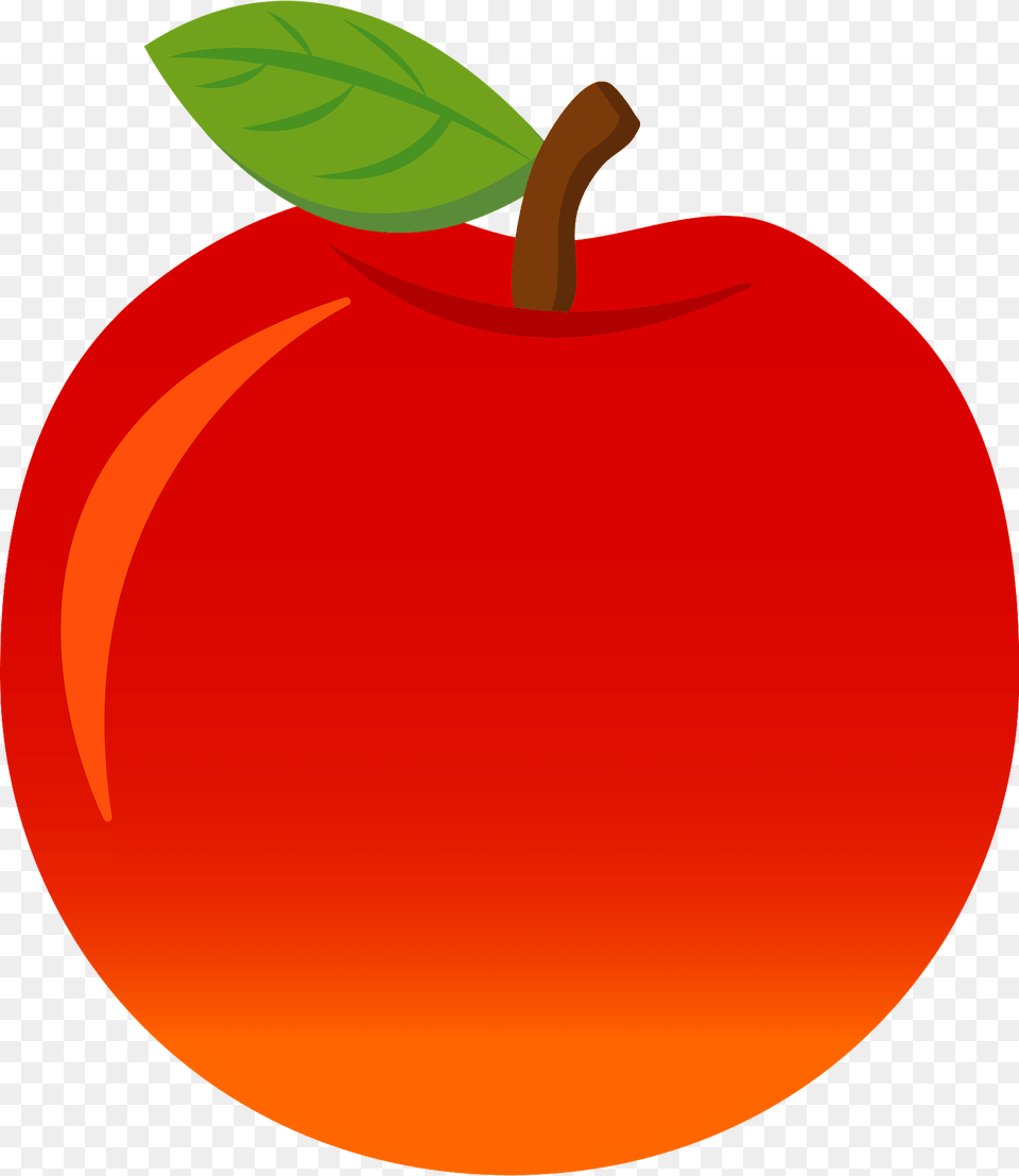 Red Apple Clipart, Food, Fruit, Plant, Produce Png Image