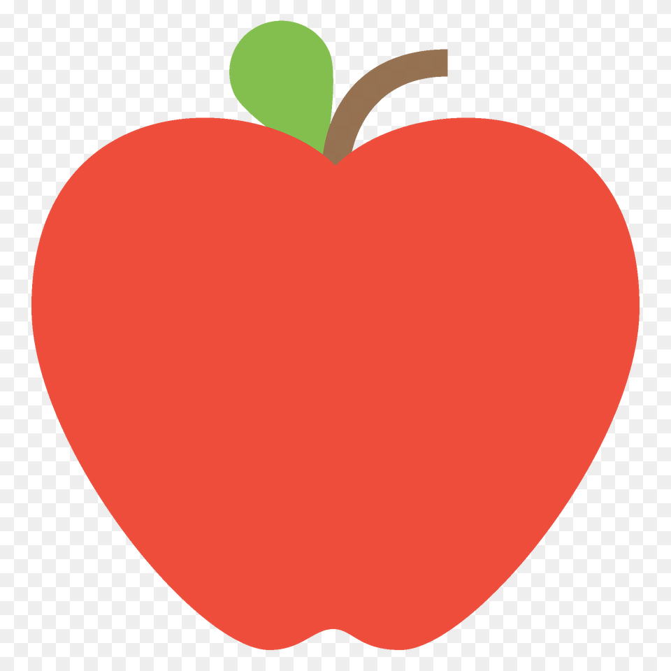 Red Apple Emoji Clipart, Food, Fruit, Plant, Produce Png