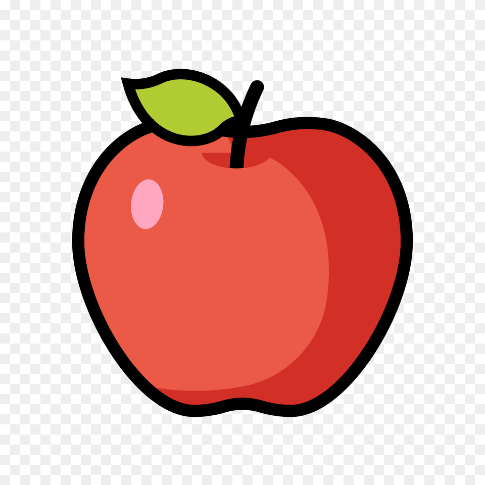 Red Apple Emoji Clipart, Food, Fruit, Plant, Produce Png