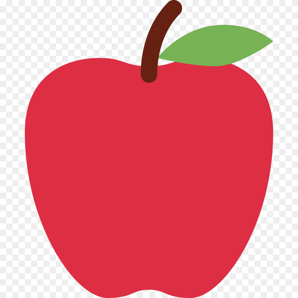Red Apple Emoji Clipart, Food, Fruit, Plant, Produce Png Image