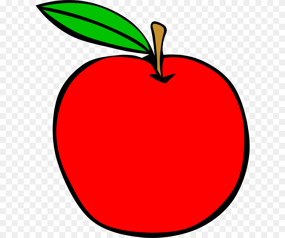 Red Apple Food Fruit Menu Apples Cartoon Apple Clipart, Plant, Produce, Moon, Night Free Transparent Png