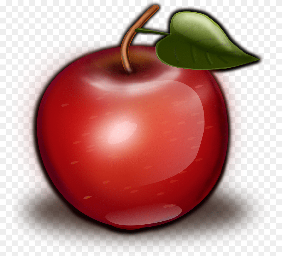 Red Apple Ii Clipart Transparent Background Teachers Apple Clipart, Food, Fruit, Plant, Produce Png