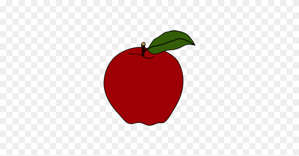 Red Apple Illustration Vector And Download, Food, Fruit, Plant, Produce Free Transparent Png