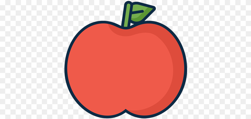 Red Apple Simple Icon Manzana Simple, Food, Fruit, Plant, Produce Png Image