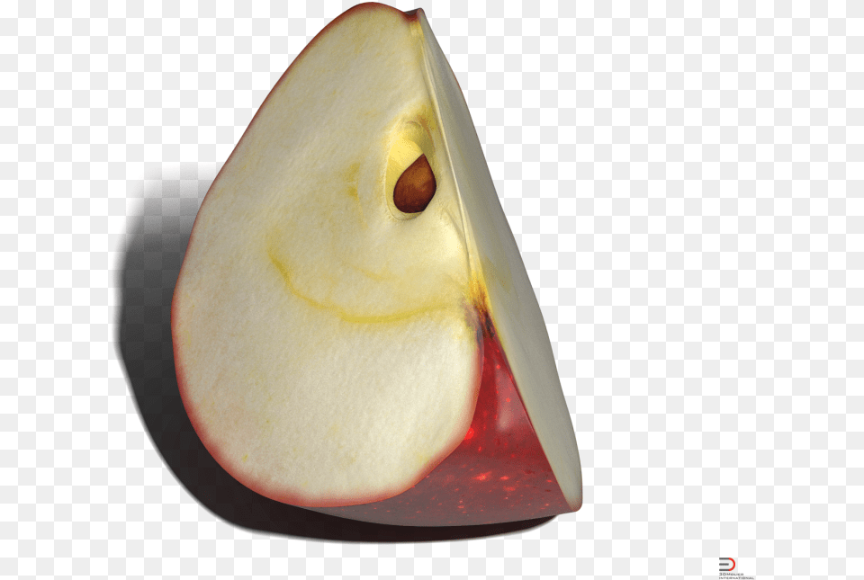 Red Apple Slice 3d Model Cgstudio Pear, Food, Fruit, Plant, Produce Free Png Download