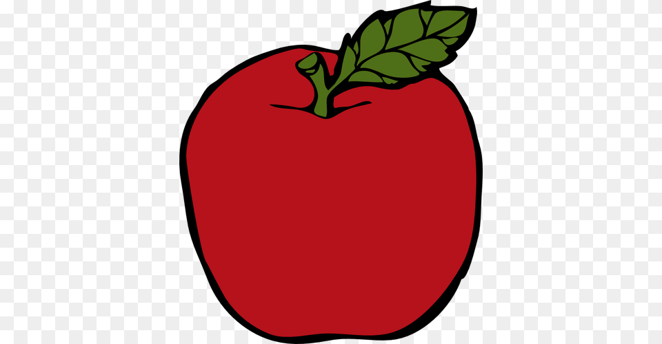 Red Apple Vector Clip Art, Food, Fruit, Plant, Produce Free Png