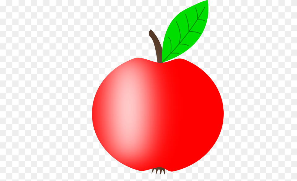 Red Apple Vector Image With A Green Leaf Svg Logo, Food, Fruit, Plant, Produce Png