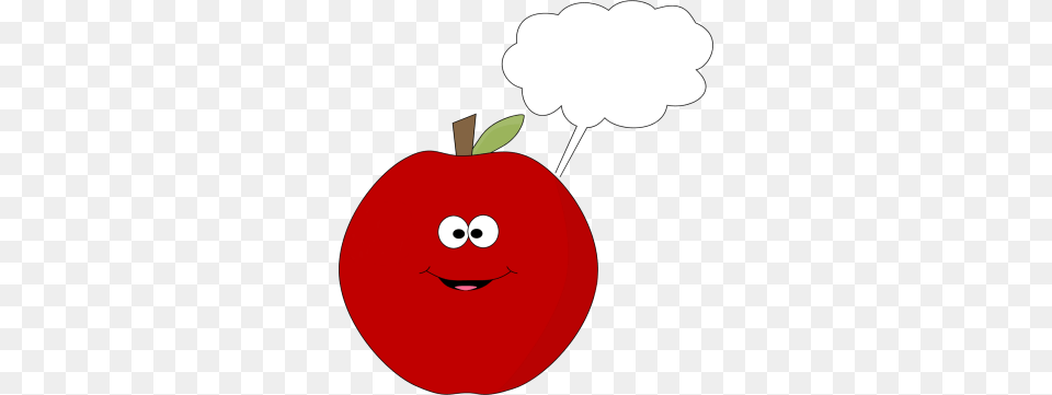 Red Apple With A Blank Callout Tarako Wadanohara, Food, Fruit, Plant, Produce Free Png