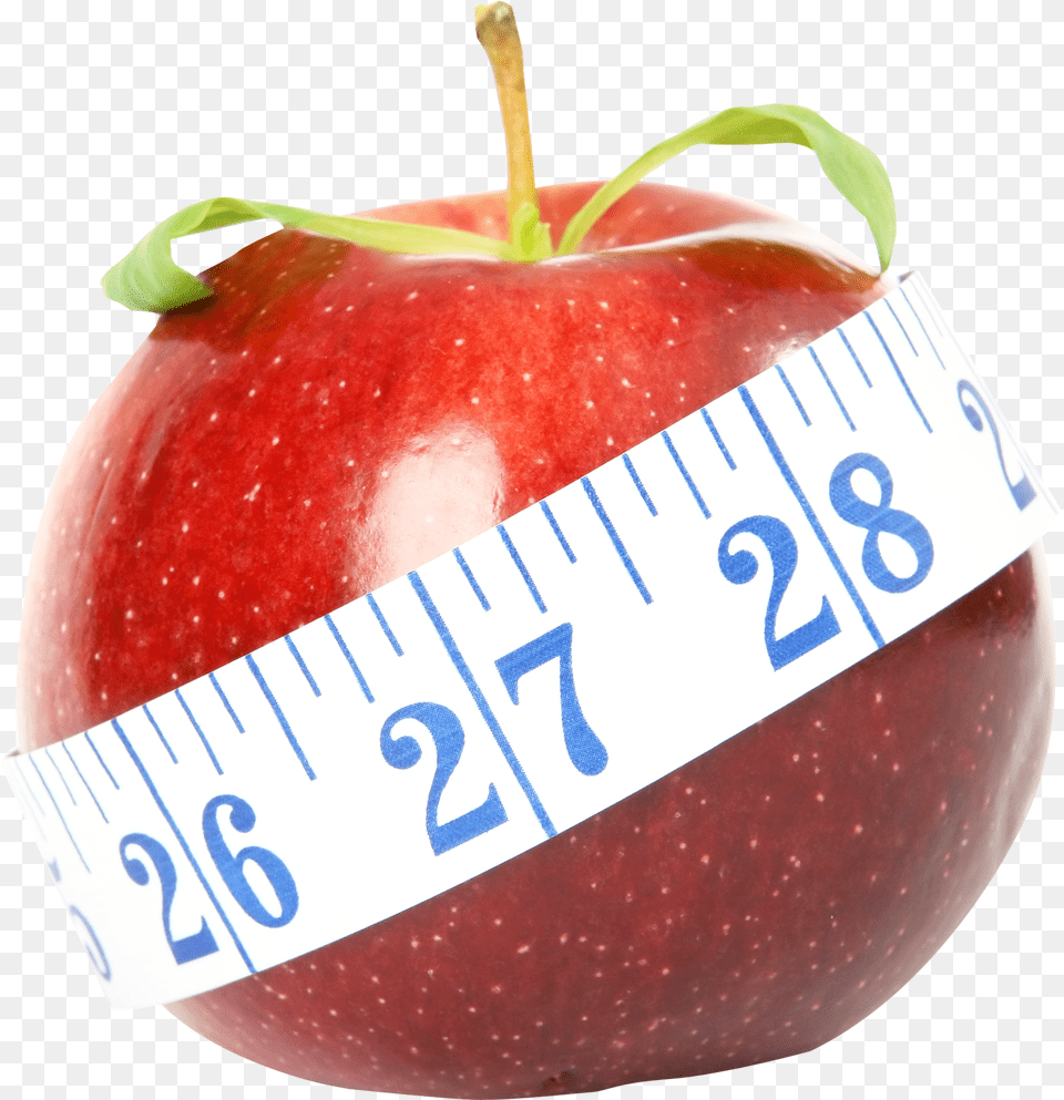 Red Apple With Leaf Pngpix Measuring Tape With Apple, Food, Fruit, Plant, Produce Png Image